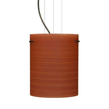 Besa Lighting Tamburo 8 Cable Pendant, Cherry, Bronze Finish, 1x100W Incandescent 1KG-4006CH-BR